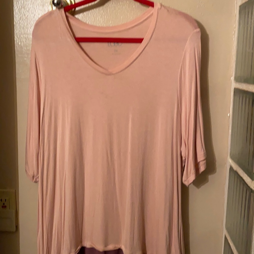 Pink with plum ruffle and elbow sleeves by LoGo